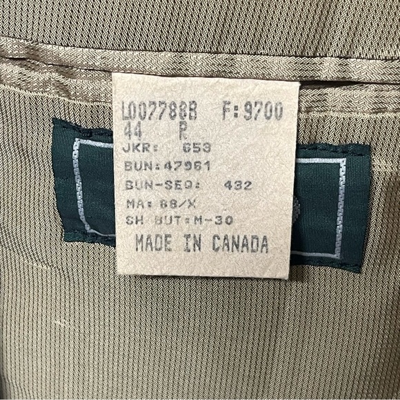 Vintage TINO Pure Virgin Wool Blazer Made in Canada Gold Crest Buttons Men’s 44R - Picture 10 of 12